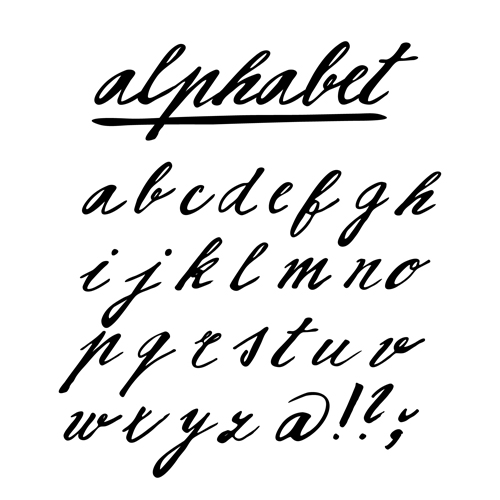 Von Hand gezeichnete Alphabet kreative Vektoren 03 Kreativ Hand gezeichnet alphabet   