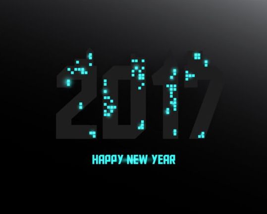 Glückliches neues Jahr 2017 Hintergrund mit leichtem Vektor year new light happy 2017   