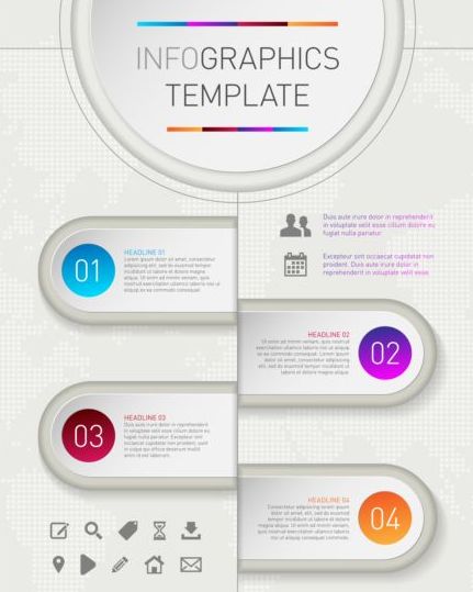 インフォグラフィックテンプレートオプションベクター素材 テンプレート オプション インフォグラフィック   
