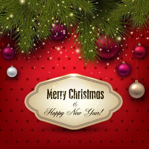 Neues Jahr mit Weihnachts-Ornament-Vektorhintergrund Weihnachten ornament Neujahr Hintergrund   