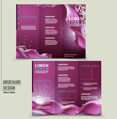 Lila Firmenbroschüre Cover Vektoren 06 lila cover corporate Broschüre   