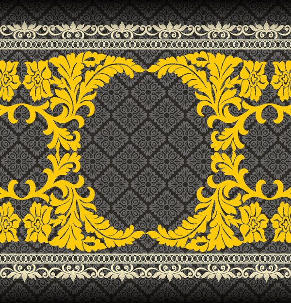 Rétro fleuri seamless pattern vecteurs 03 sans soudure police rétro motif fleuri   