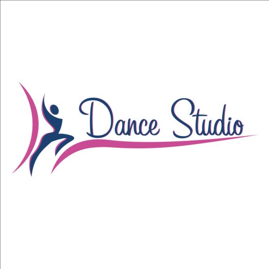 Set von Dance Studio Logos Design Vector 02 Tanz studio logos   