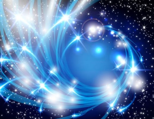 青い抽象的な背景ベクトルを持つ光沢のある星の光 青 背景 星 抽象的 光沢のある 光   