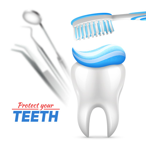 Dentifrice et brosse à dents affiche vector design 04 dentifrice conception brosse à dents affiche   