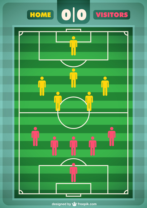 Éléments de conception de terrain de football de tournoi vecteur 01 Soccer fichier éléments de conception element   