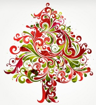 Graphiques colorés de vecteur d’arbre de Noël Noël graphisme Arbre de Noël arbre   