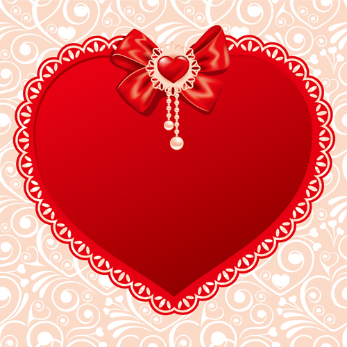 Valentinstag Herz mit Spitzenvektormaterial 02 Valentinsen Spitze material Herz   