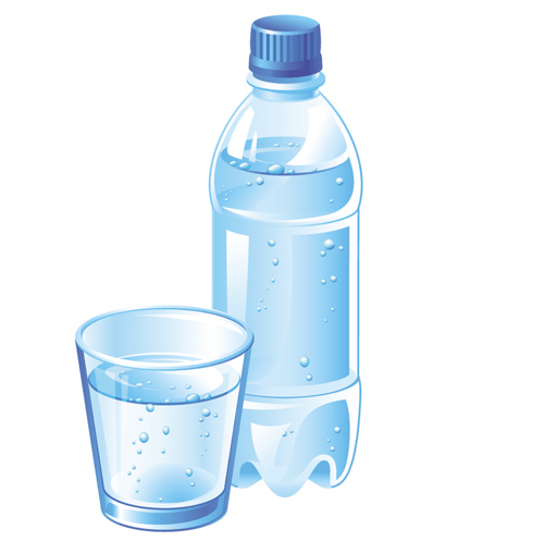 Vector Wasserflaschenschlagestoff 07 Wasser Flasche   