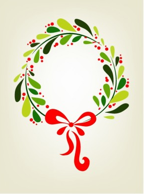 Weihnachtskranzhintergrund Vector Illustration Vector Weihnachten Kranz Hintergrund   