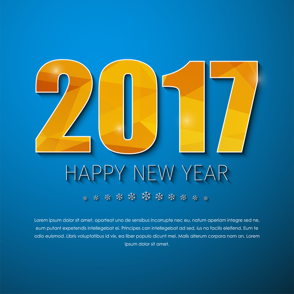 2017 Neujahrshintergrund mit Textgestaltungsvektor 05 Neujahr 2017   