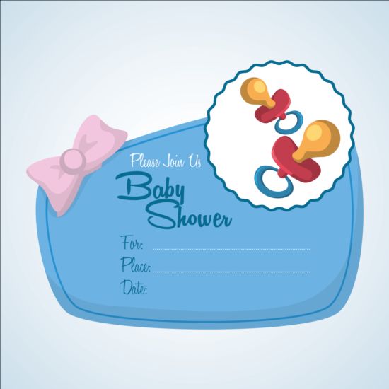 Baby-Dusche einfache Karten Vektor-Set 05 Karten einfach Dusche baby   