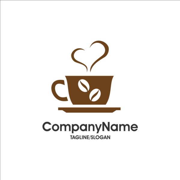 Kreative Kaffee-und Café-Logos Design-Vektor 04 logos Kreativ kaffee cafe   