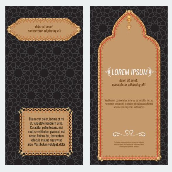 Broschüre im islamischen Stil und Flyer decken Vorlage Vektor 05 Stil Islamist flyer cover Broschüre   