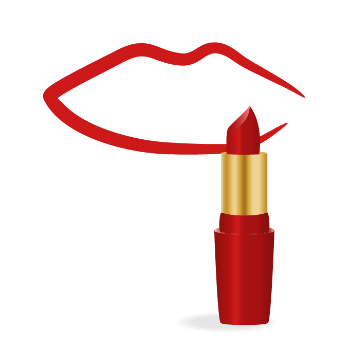 Lippen mit Lippenstift-Vektor Lippenstift Lippen   