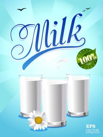 Affiche de lait vecteur de conception créative poster lait Créatif   