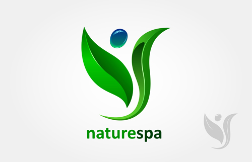 Vecteur de logo de nature de Spa spa nature logo   