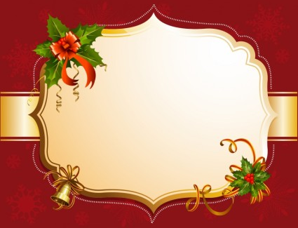 レッドクリスマスフレームベクトルデザイン 赤 フレーム クリスマス   