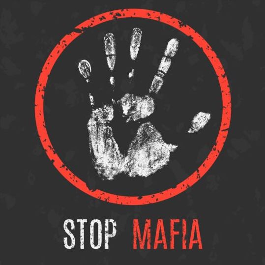 Vecteur de signe d’arrêt de mafia stop signe Mafia   