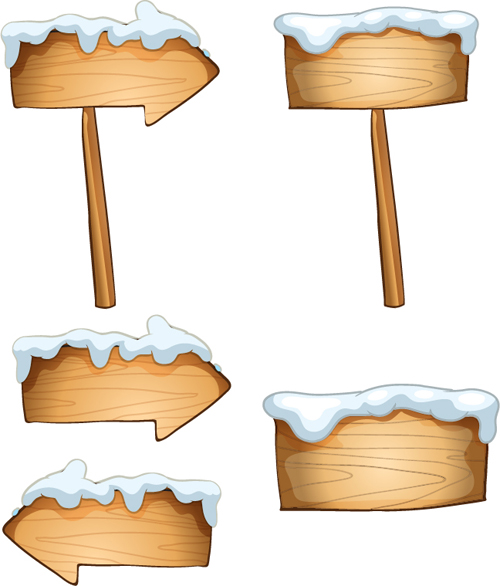 冬木製ビルボードベクター素材02 材料 木製 冬 ベクトル ビルボード   