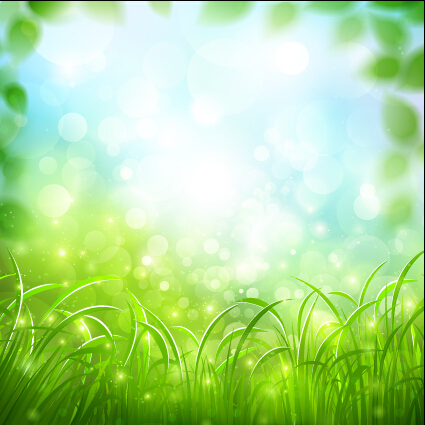 シャインスプリンググリーン背景アートベクトル03 輝き 緑の背景 緑 春   