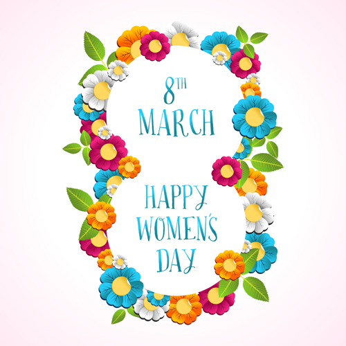 8. März Frauentag Hintergrund gesetzt 10 Vektor Hintergrund Frauentag 8. März   