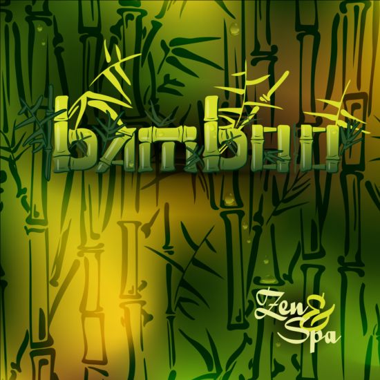 Bambushintergrund mit Spa-Vektor 02 spa Hintergrund bamboo   