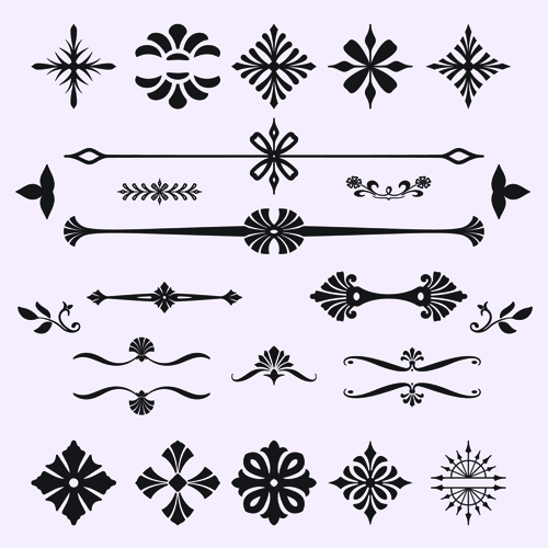 Kalligraphie mit Grenzschmuck 02 Vektor Rand ornament Kalligraphie   
