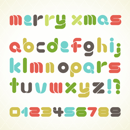 クリスマスアルファベットデザインベクターセット04 文字 デザイン クリスマス アルファベット   