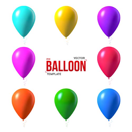 Farbige Luftballons Schablektalgeburten 02 schablone material Luftballons farbig   