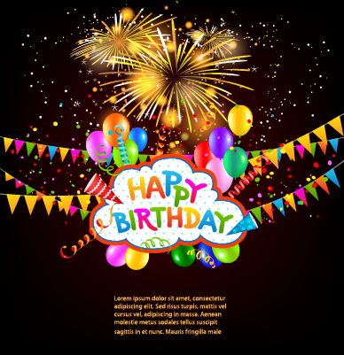 Farbige Konfetti mit glücklichem Geburtstagshintergrund Vektor 05 Hintergrundvektor Hintergrund happy birthday Geburtstag farbig   