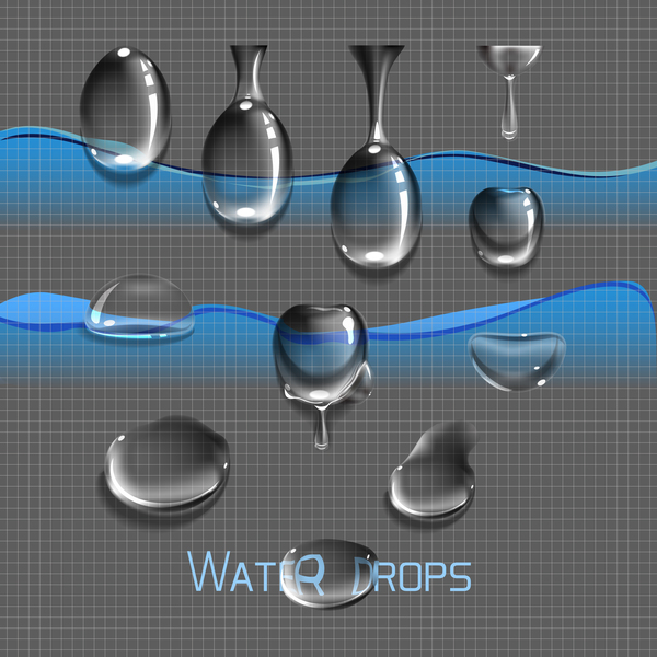 異なるウォータードロップベクトル 異なる 水 ドロップ   