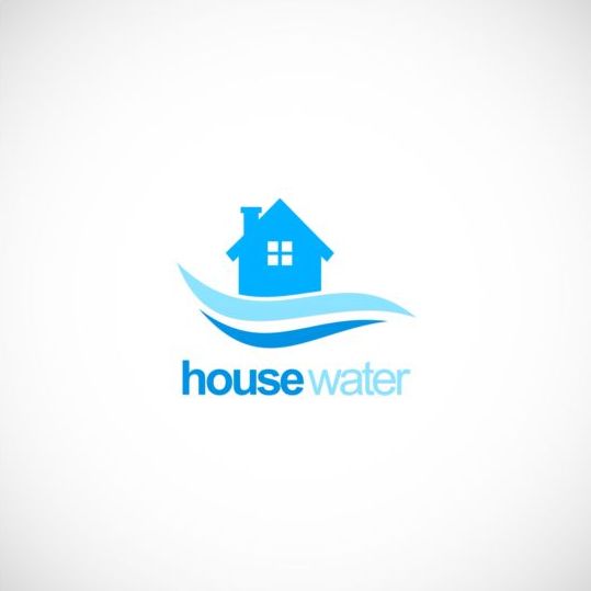 Haus Wasserversorgungsgesellschaft Logo Vektor Wasser Versorgung logo Haus Firma   