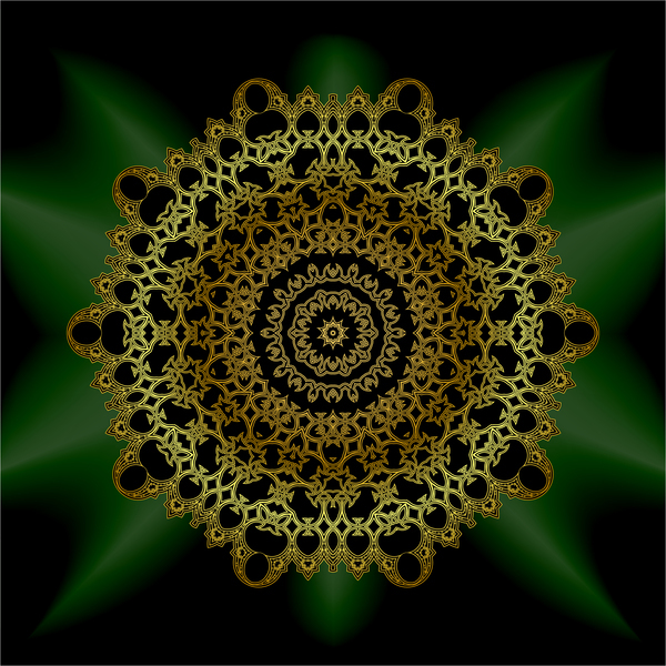 Mandala motif doré décor vecteur 07 or motif Mandala decor   