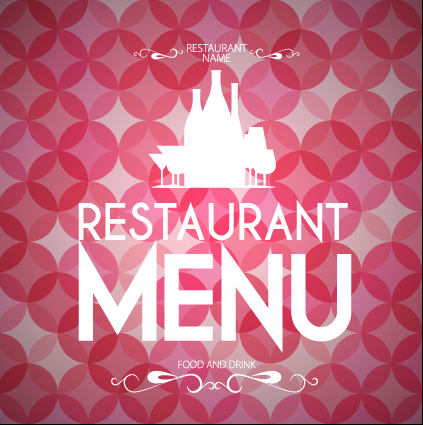 Fond rond de modèle avec le vecteur de menu de restaurant 01 restaurant menu fond de motif   