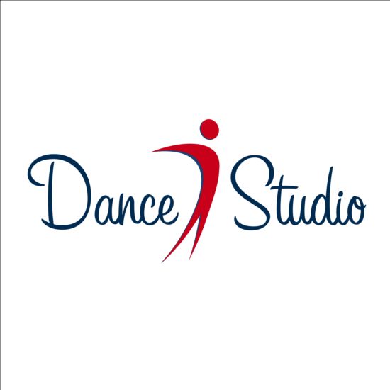 Ensemble de conception de logos de Studio de danse vecteur 01 studio logos danse   