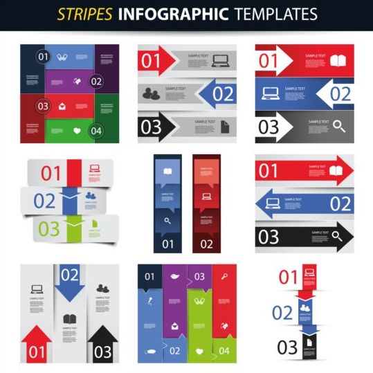 Rayures modèles infographiques vecteurs 01 rayures infographie   