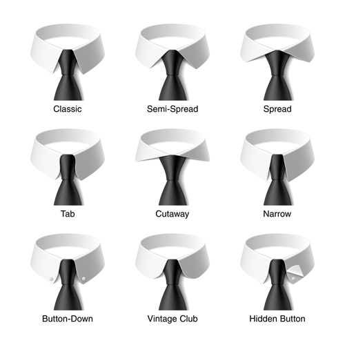 Colliers de cravate de conception de matériel vectoriel cravate colliers   