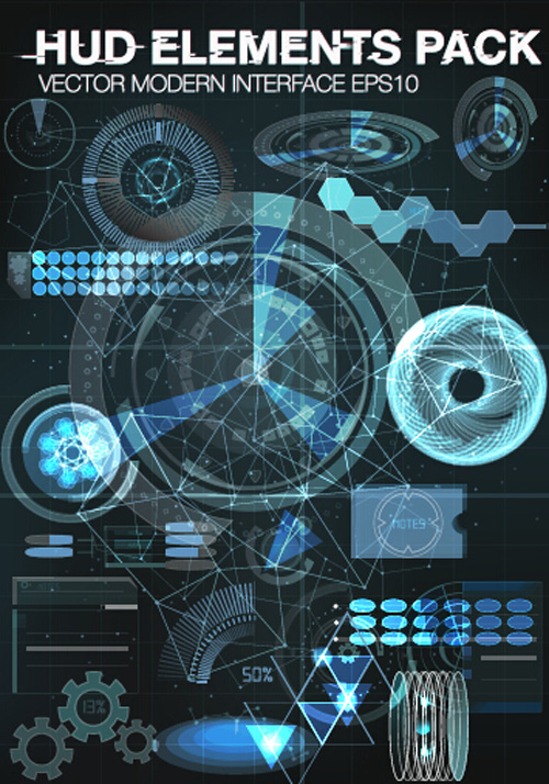 Vector moderne Infografiken HUD-Elemente Vektor 09 moderne Infografik hud Elemente   