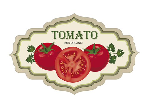 Vintage-Tomaten-Etiketten entwerfen Vektor vintage tomate label   