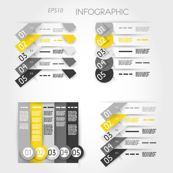 Gelber Infografie-Vorlagen-Vektor infographisch gelb   