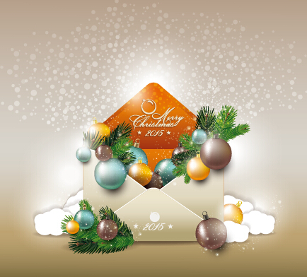 2015 enveloppe de Noël brillant fond vecteur 01 Noël fond enveloppe brillant   