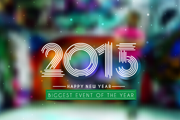 2015新年ぼかし背景ベクトルセット08 背景 新年 ぼかし 2015   