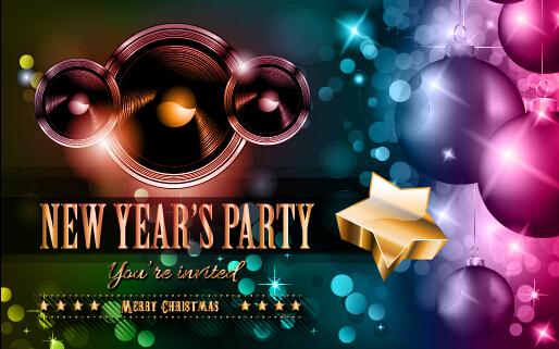 2015 Neujahr Partyflyer und Deckungsvektor 02 party Neujahr flyer cover   