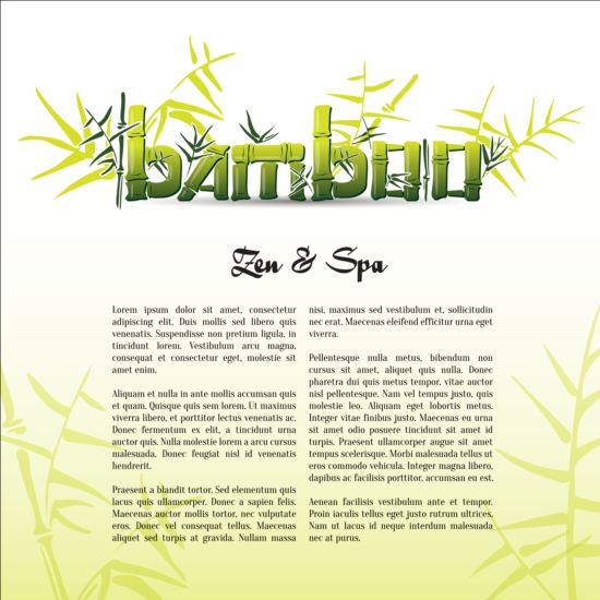 Bambushintergrund mit Spa-Vektor 01 spa Hintergrund bamboo   