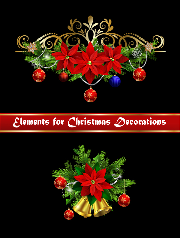 美しいクリスマスデコレーションデザイン要素ベクトル12 装飾 美しい クリスマス   