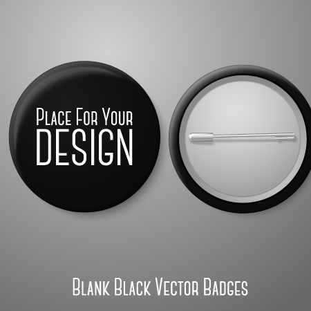 Blanke schwarze Abzeichen entwerfen Vektor blank Abzeichen   