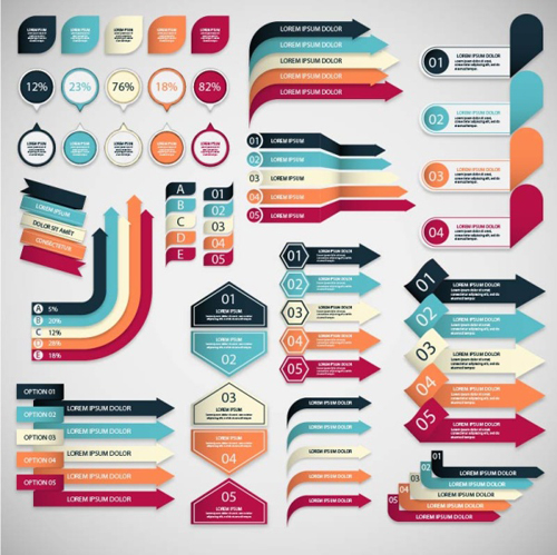 Vecteurs de matériaux de conception infographique d’affaires matériel de conception matériel infographie business   