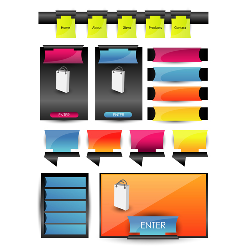 Business-Website-Vorlage Kit Vector 08 website Vorlage business   