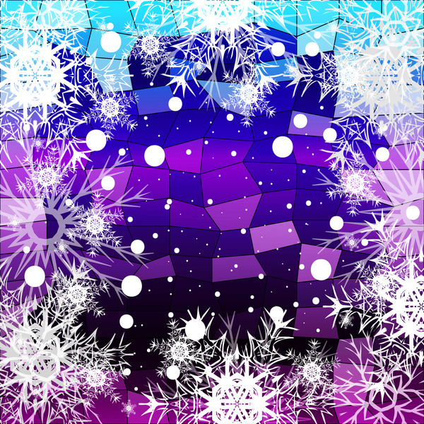 光沢のあるポリゴンの背景ベクトルを持つクリスマスの雪片04 雪片 光沢のある ポリゴン クリスマス   